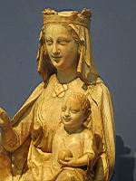 Statue, Vierge a l'Enfant assise (Paris, vers 1250, Ivoire)(2)